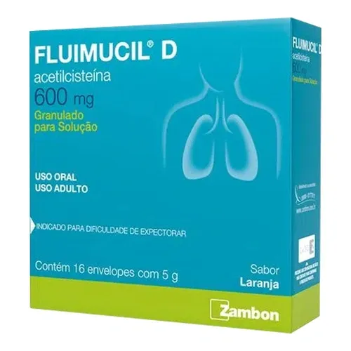 FLUIMUCIL D 600MG 16ENV GRAN 5G