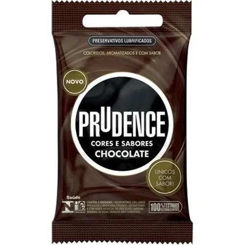 PRESERVATIVO PRUDENCE CORES/SABORES CHOCOLATE 3UN