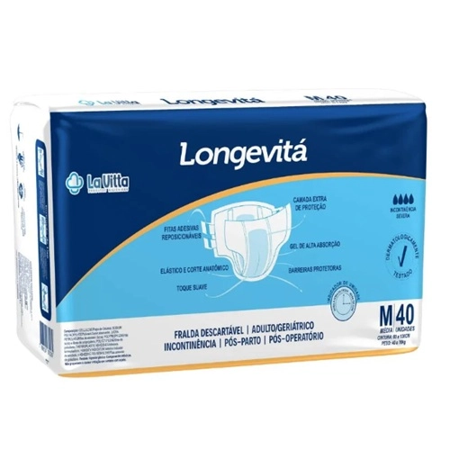 FRALDA LONGEVITA ADULTO M 40UN