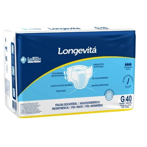 FRALDA LONGEVITA ADULTO G 40UN