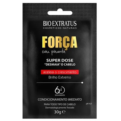 MASCARA CAPILAR BIO EXTRATUS FORCA COM PIMENTA SACHE 30G