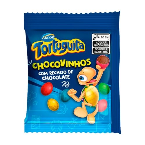 TORTUGUITA CHOCOVINHOS COM RECHEIO DE CHOCOLATE 50G