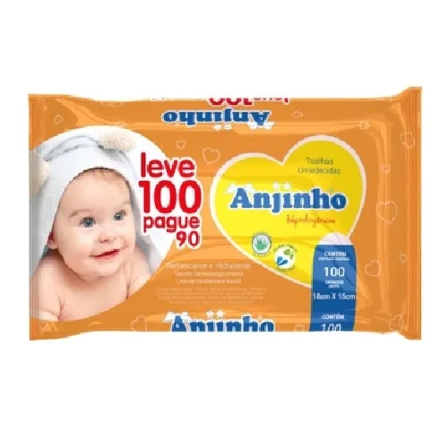 TOALHAS UMEDECIDAS ANJINHO LEVE 100 PAGUE 90 UNIDADES