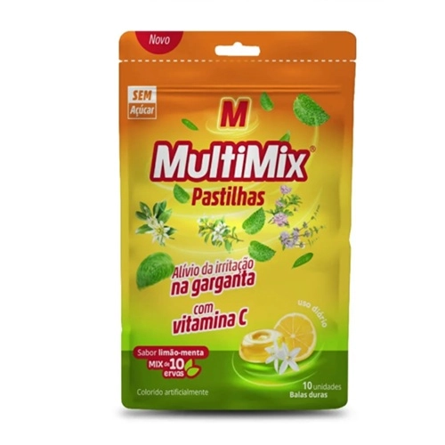 MULTIMIX VITAMINA C SABOR LIMAO MENTA 10PAS