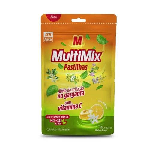 MULTIMIX VITAMINA C SABOR LIMAO MENTA 10PAS