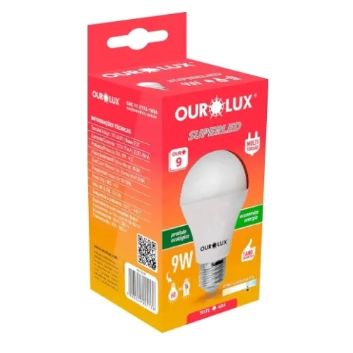 Lampada Superled Ouro 9W 6500K