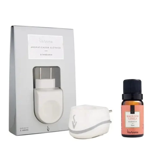Conjunto Difusor De Porcelana C/ Essencia Maca E Canela