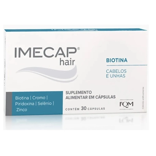  IMECAP HAIR CABELOS E UNHAS SUPLEMENTO ALIMENTAR 30 CAPSULAS