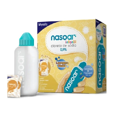 NASOAR 0,9% INFANTIL FRASCO APLICADOR 120ML+15ENV 1,080G