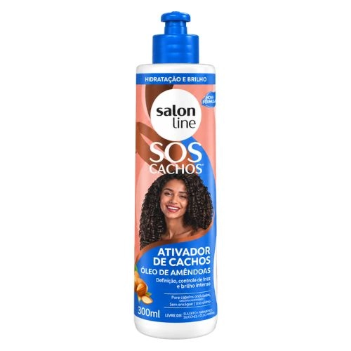 ATIVADOR CACHOS SALON LINE OLEO DE AMENDOAS 300ML