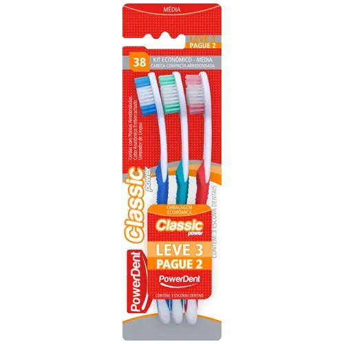 ESCOVA DE DENTE POWERDE DENTE PACK CLASSI