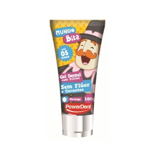 CREME DENTAL POWERDENT MUNDO BITA  MORANGO 100G