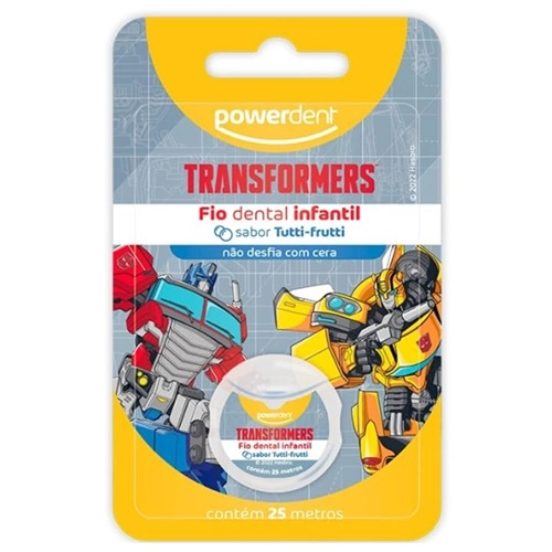 FIO DENTAL TRANSFORMERS TUTTI FRUTTI INFANTIL 25 METROS