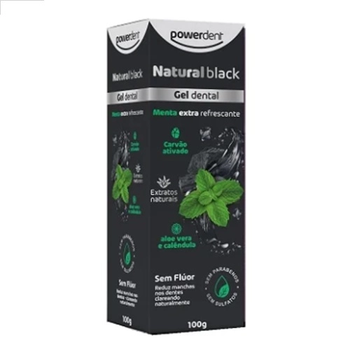 CREME DENTAL POWERDENT NATURAL BLACK 100G