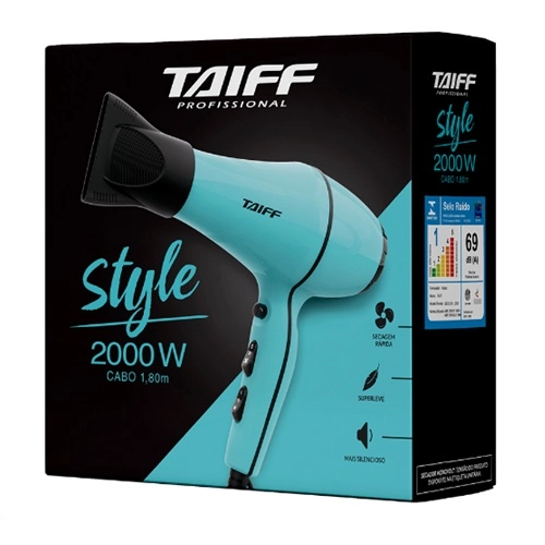 Secador Cabelo Taiff Style 2000W Azul Tiffany 220V 1Un