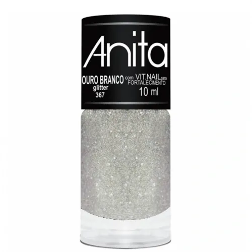 ESMALTE ANITA GLIT OURO BRANCO 367 10ML