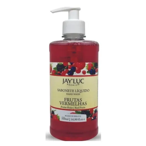 SABONETE LIQUIDO JAYLUC VALV FRUT VERMELHAS 500ML