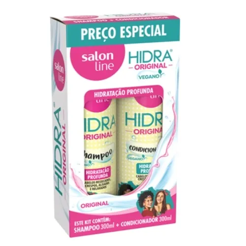 KIT SALON LINE SHAMPOO+CONDICIONADOR HIDRA ORIGINAL 300M+300ML