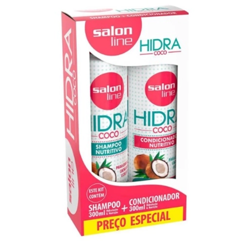 KIT SALON LINE SHAMPOO+CONDICIONADOR COCO 300ML+300ML
