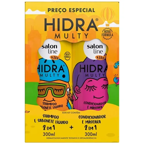 Shampoo+Condicionador Salon Line Kids Hidra Multy 300Ml+300Ml