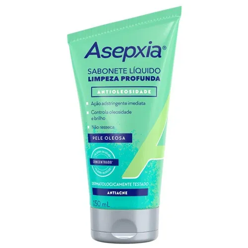 SABONETE LIQ ASEPXIA LIMPEZA PROFUNDA CARVAO 150ML