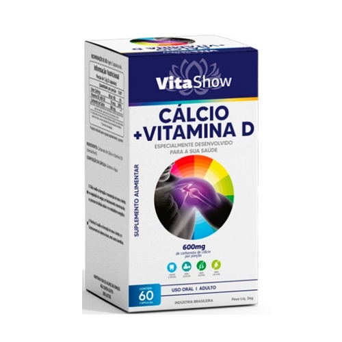 CARBONATO DE CALCIO+VITD3 600MG 60CP ULTRACAPS