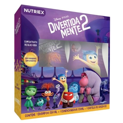 KIT NUTRIEX SHAMPOO+CONDICIONADOR DIVERTIDAMENTE 2 2UN 250ML+230ML