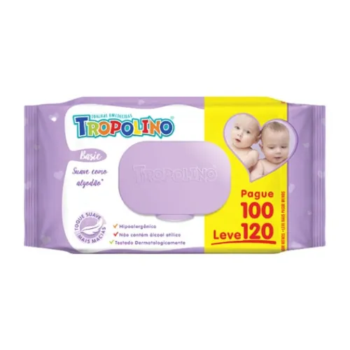 TOALHAS UMEDECIDAS TROPOLINO BASIC L120P100UN