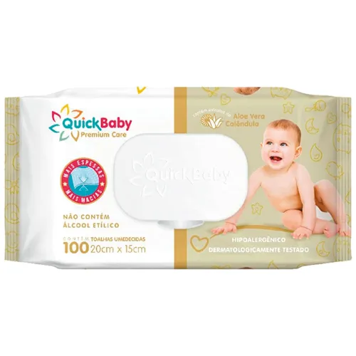 LENCOS UMEDECIDOS QUICK BABY 100UN