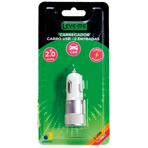 CARREGADOR LEVE-ME CARRO USB