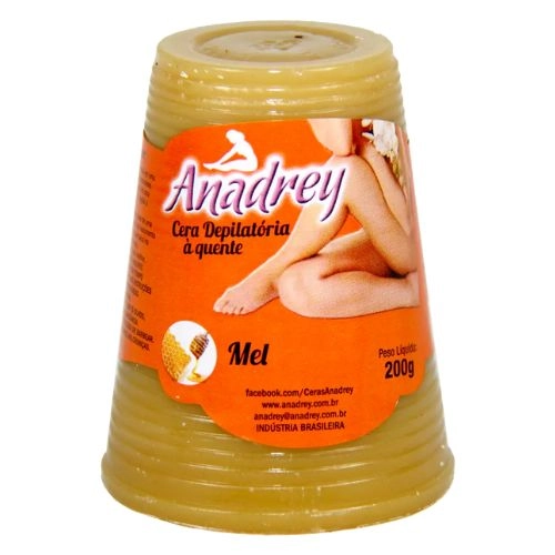CERA DEPILATORIA ANADREY QUENTE MEL POTE 200G