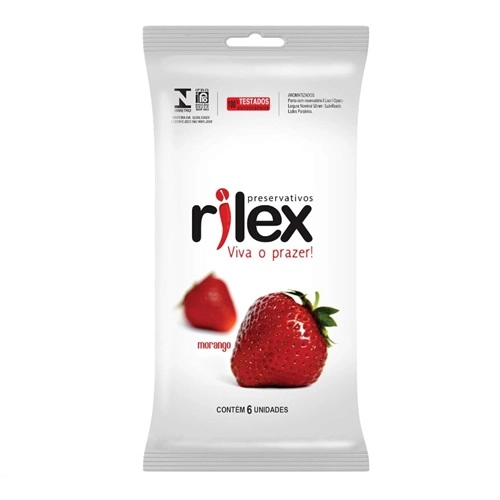 PRESERVATIVO RILEX MORANGO 6 UNIDADES
