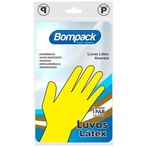 Luva Bompack Amarela P Un