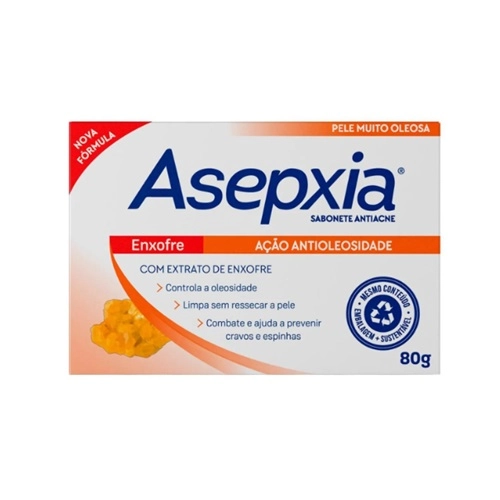 SABONETE ASEPXIA ENXOFRE ANTIOLEOSIDADE 80G