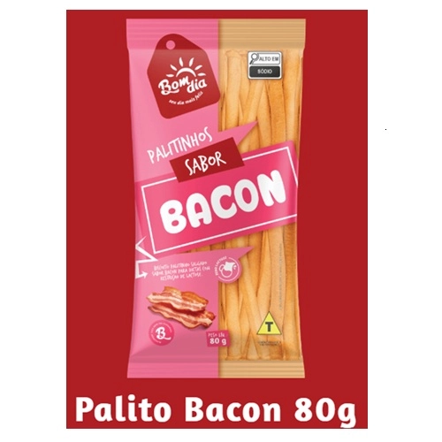 BISCOITO PALITO SABOR BACON 80G