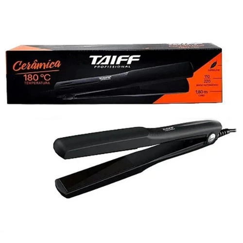 Prancha De Alisamento Para Cabelos Taiff Action Ceramica Preta Bivolt 110V/220V 1Un