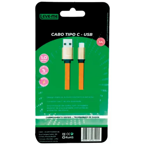 CABO LEVE-ME FLAT UNIVERSAL MICRO USB UN