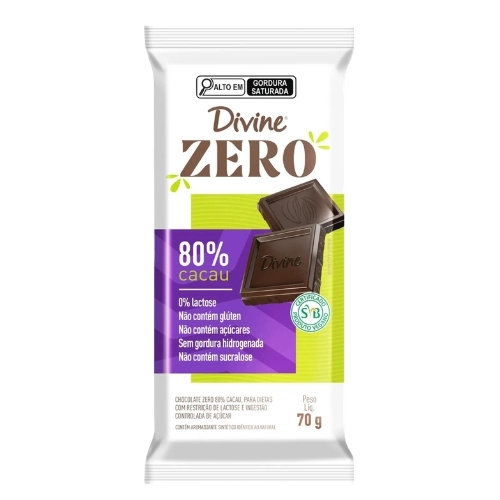 DIVINE CHOCOLATE 80ECAU ZERO 70G