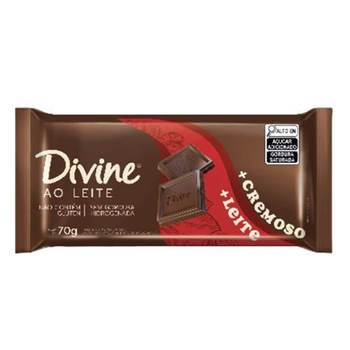 DIVINE CHOCOLATE AO LEITE 70G