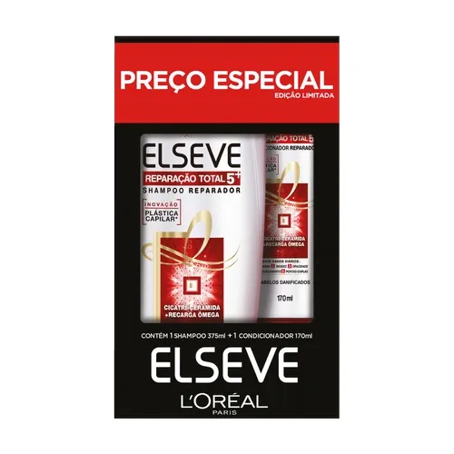 KIT SHAMPOO E CONDICIONADOR ELSEVE TOT 5 PLAST CAP 375+170ML