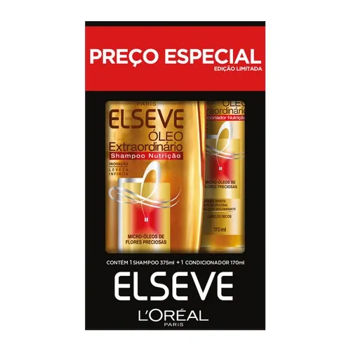 SHAMPOO + CONDICIONADOR ELSEVE OLEO EXT 375