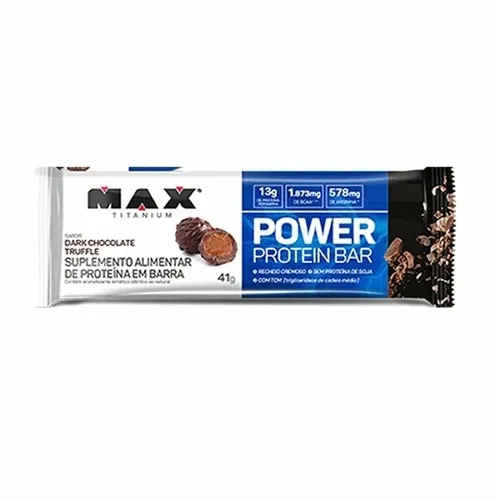 BARRA PROTEINA MAX POWER PROTEIN BAR DARK CHOCOLATE TRUFFLE 41G