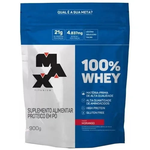 MAX 100% WHEY REFIL MORANGO 90