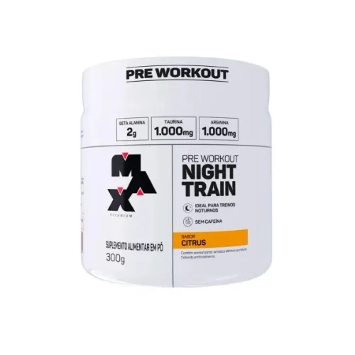NIGHT TRAIN PRE WORKOUT MAX TITANIUM SABOR CITRUS 300G