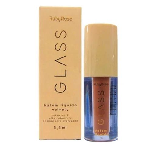 BATOM LIQUIDO RUBY ROSE GLASSY VELVETY 01 3,5ML