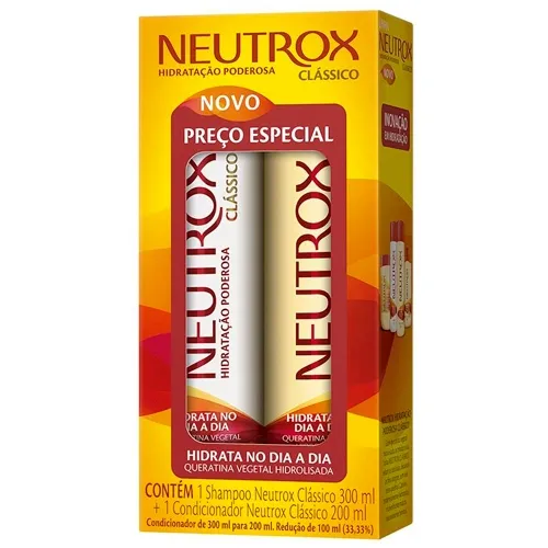 KIT SHAMPOO E CONDICIONADOR NEUTROX CLASSICO 300ML+200ML