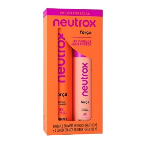 KIT NEUTROX SHAMPOO+CONDICIONADOR FORCA 2UN 300ML+200ML