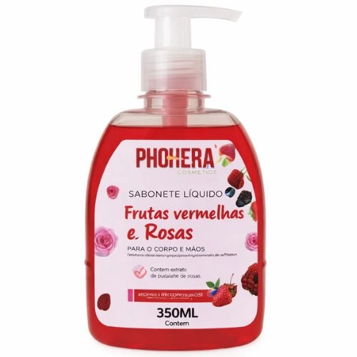 SABONETE LIQ PHOHERA FRUTAS VERMELHAS/ROSAS 350ML
