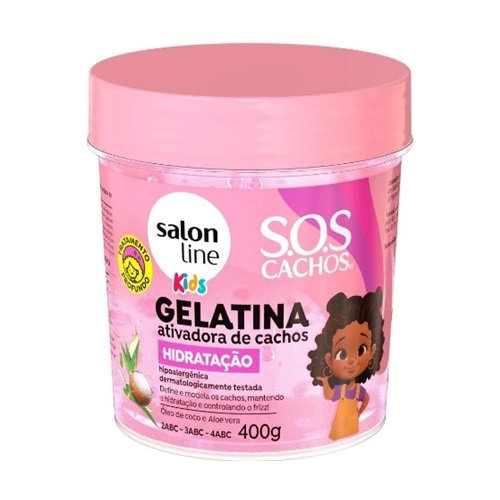 GELATINA CAPILAR SALON LINE KIDS ATIVADORA DE CACHOS 400G