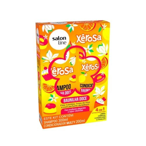 KIT SALON LINE SHAMPOO+CONDICIONADOR XEROSA BAUNILHA DOCE 300ML+200ML